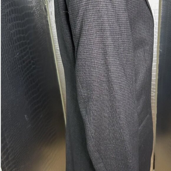 Saint Laurie Vintage 1980's Patterned Black Gray Skirt Suit Size Small - Picture 2 of 2